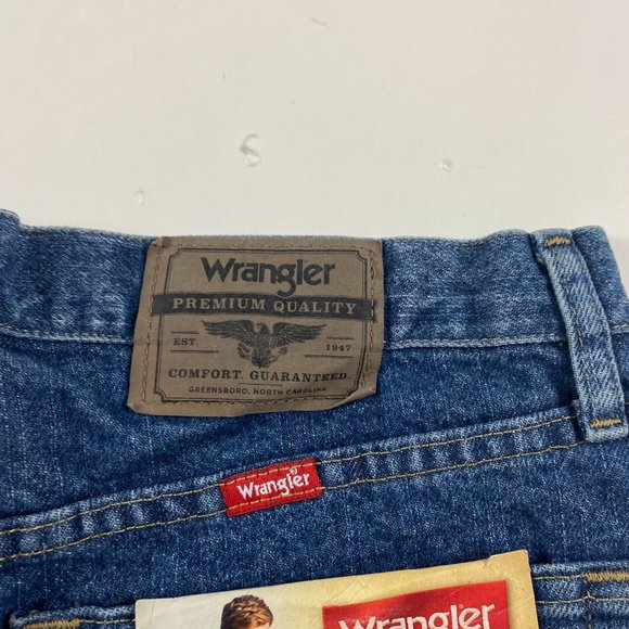 NWT Wrangler Five Star Regular Fit Jeans Mens 33 x 30 Cotton Blue - Picture 7 of 14